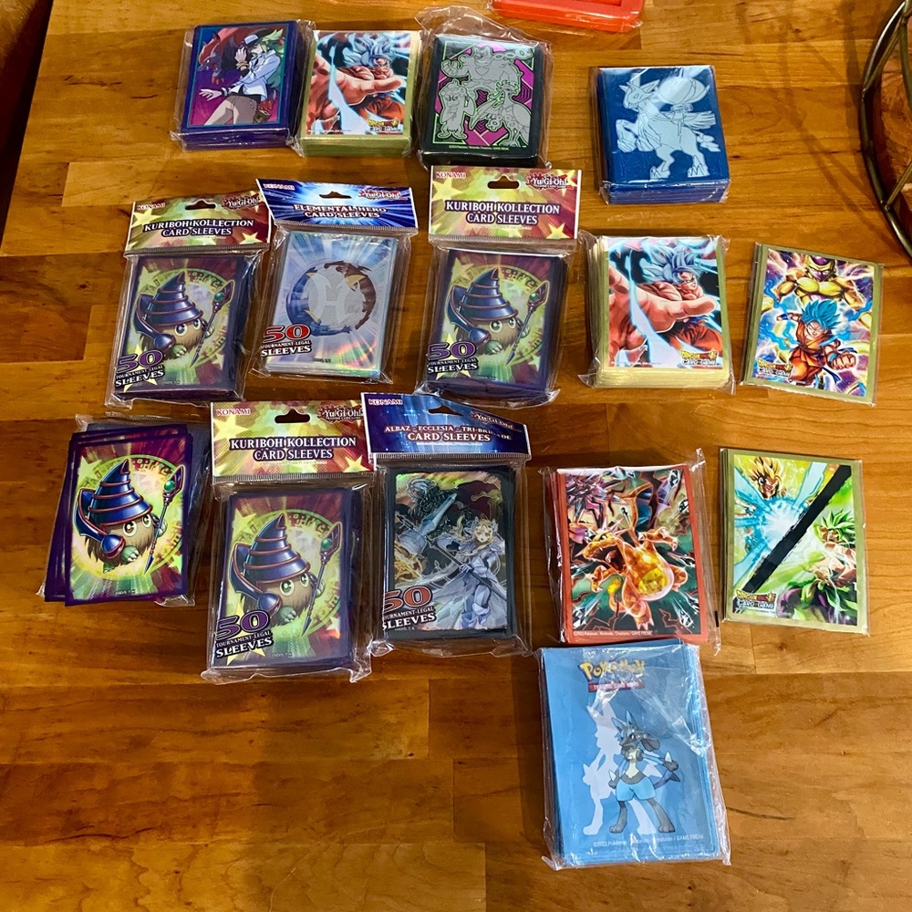 Assorted Trading Card Sleeves Yu-Gi-Oh Dragonball Pokémon